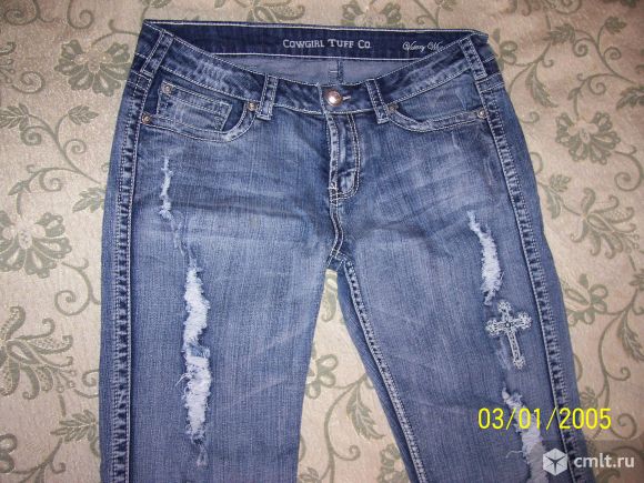 Продам джинсы рваные. Фото 1.