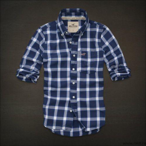 Мужская рубашка известной фирмы Hollister. Фото 1.