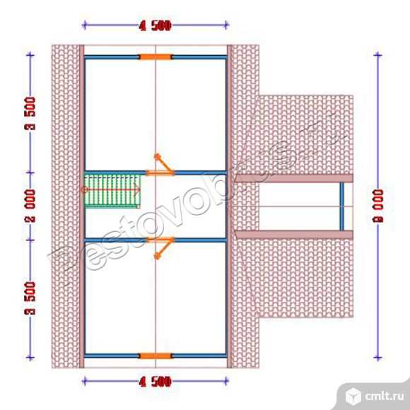 Дом из строганного профилированного бруса с мансардой.. Фото 8.