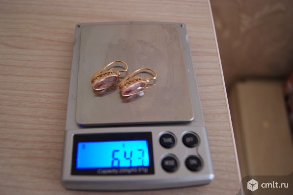 Золотые серьги времен СССР. Фото 4.