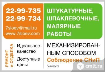 Штукатурные, шпаклевочные, малярные работы. Механизированный способ. Ремонт и отделка.
