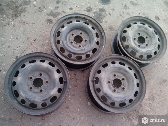 Диски штампованные Mazda 3,6 R15 оригинал. Фото 1.