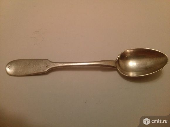 Серебряная ложка 84 пробы, оригинал. Фото 1.