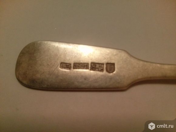 Серебряная ложка 84 пробы, оригинал. Фото 5.