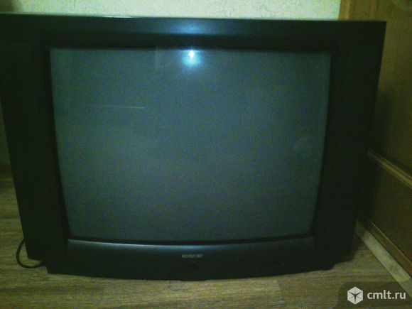 Телевизор кинескопный цв. Горизонт, 61см, пульт. Фото 1.