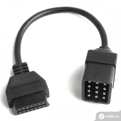 Переходник Renault 12 pin на OBD2 для диагностики. Фото 1.