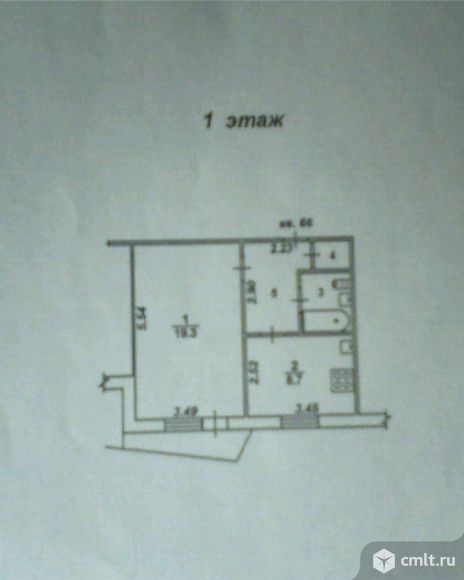 1-комнатная квартира 38 кв.м. Фото 1.