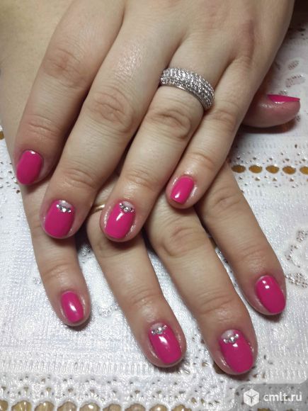 Наращивание ногтей, гель-лак (Шеллак), маникюр. Фото 5.