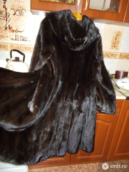 Норковая шуба, модель "Платье" 46-48. Фото 1.