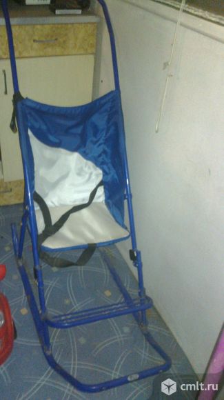 Продам санки сидячие,с ручкой.. Фото 2.