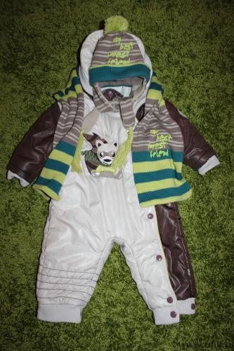 Зимний комбинезон Wojcik, р. 74 см, шапочка и шарф в комплекте. Фото 1.