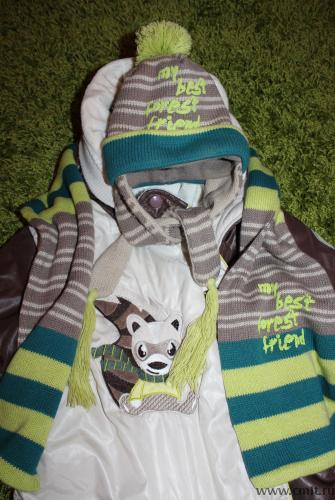 Зимний комбинезон Wojcik, р. 74 см, шапочка и шарф в комплекте. Фото 5.