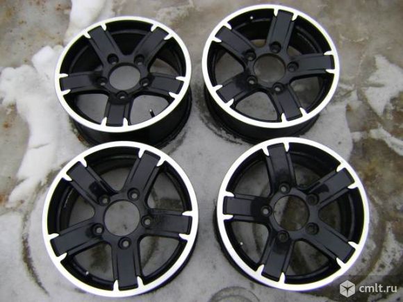 Литые диски на шеви ниву  КиК Ангара алмаз чёрный.. Фото 1.