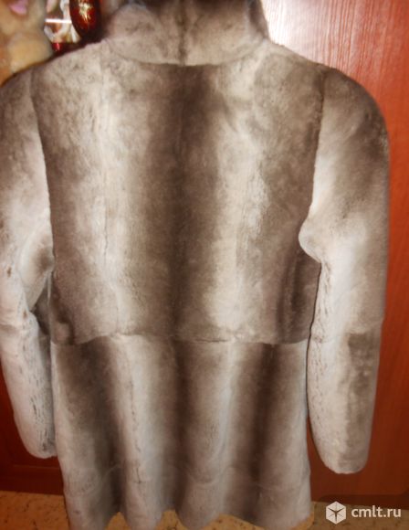 Шуба мех кролика-рекса ,стриженный, натуральный. Фото 2.