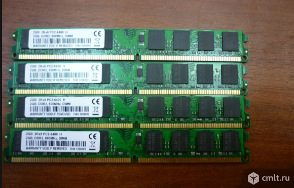 2GB DDR2 2X2GB PC2-6400 800 MHz. Фото 1.