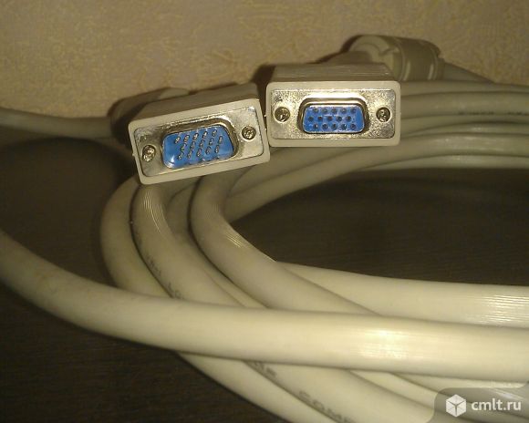 Кабель-удлинитель VGA-VGA мама-папа длиной 5 метров. Фото 1.