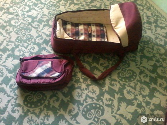 Коляска зима-лето, трансформер, цв. бордовый