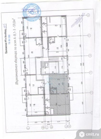 2-комнатная квартира 56 кв.м. Фото 1.