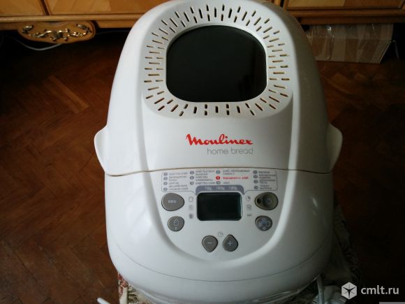 Хлебопечь Moulinex-573905, 12 режимов, рабочее состояние. Фото 1.