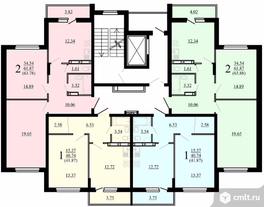 1-комнатная квартира 42 кв.м. Фото 2.