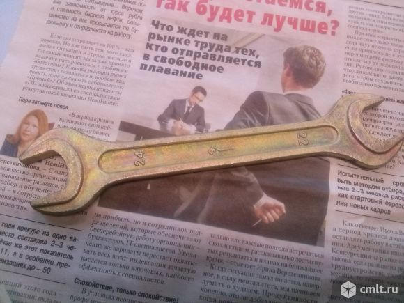 Рожковй ключ 22*24 новый СССР. Фото 2.