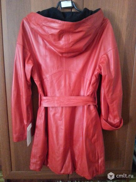 Куртка кожаная красная, пр-во Турция. Фото 3.