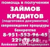 Помощь в получении кредита (подготовка документов).