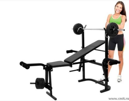 скамья для жима, стойки, жим