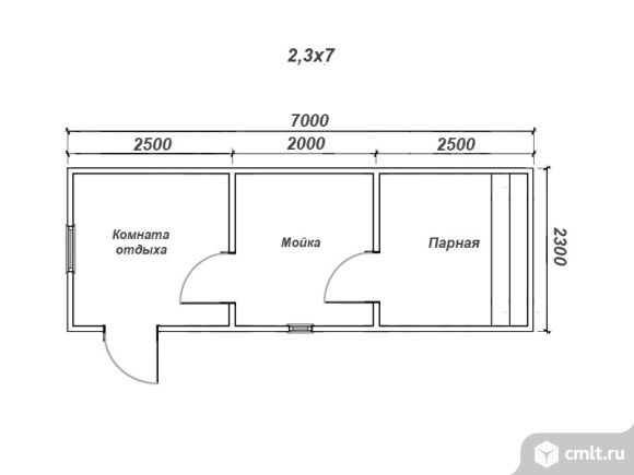 Чертежи каркасных бань 3 Перевозная баня из бруса 2.3 х 7 - Воронеж - Доска объявлений Камелот