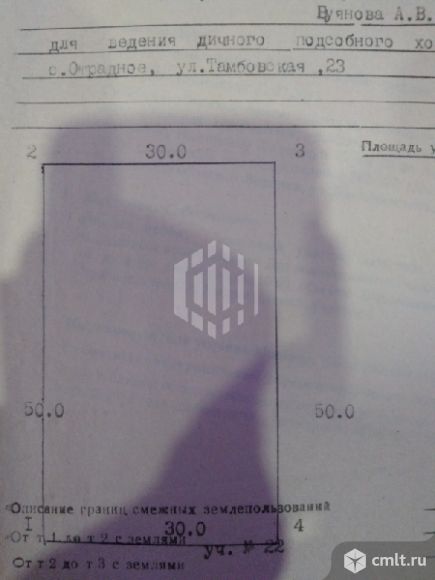 Продаю участок Тамбовская ул. Фото 1.