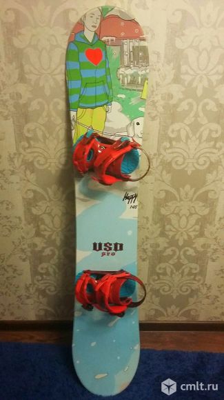 Продам сноуборд USD Pro 148 см. + крепления Ride Phenom. Хорошее состояние. Фото 1.