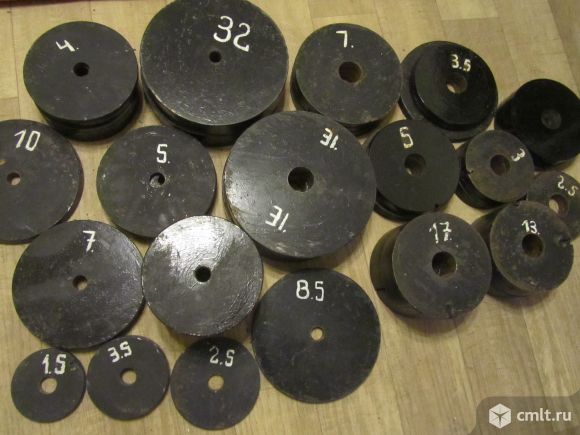 Диски,блины для штанги,грифы,гантели. Фото 1.