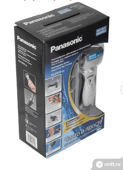 Новая, год гарантии Panasonic ES-RW30 Электробритва + Триммер. Фото 1.