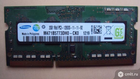 DDR3. 2 гигабайта. Для ноутбука. Фото 1.