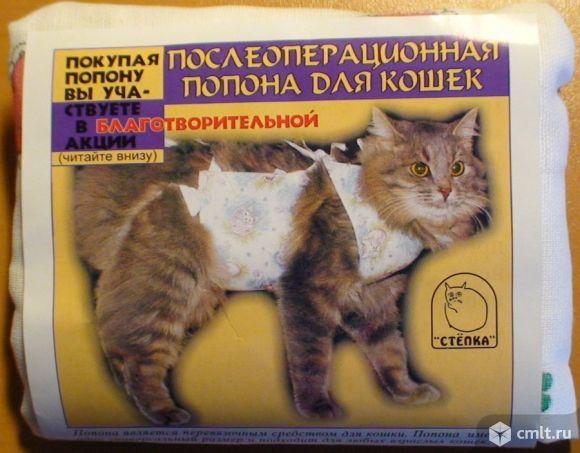 Попона послеоперационная для кошек. Фото 1.