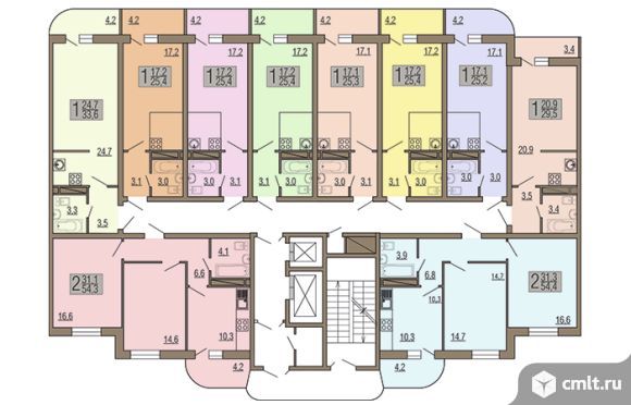 Туполева 27а, ЖД Авиатор, квартира-студия 33,6 кв.м, сдан. Подрядчик. Выбор этажей.. Фото 3.