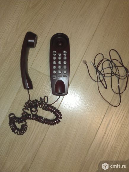 Телефон стационарный красный. Фото 1.