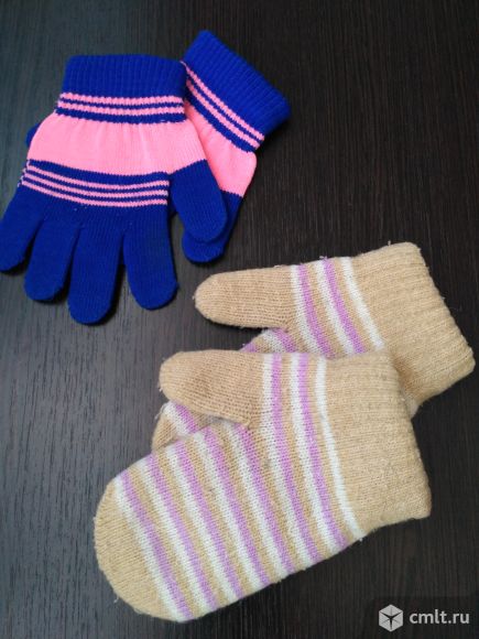 Варежки+перчатки. Фото 1.