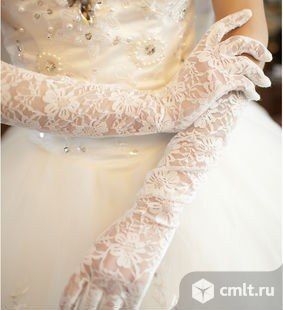 Перчатки свадебные. Фото 1.
