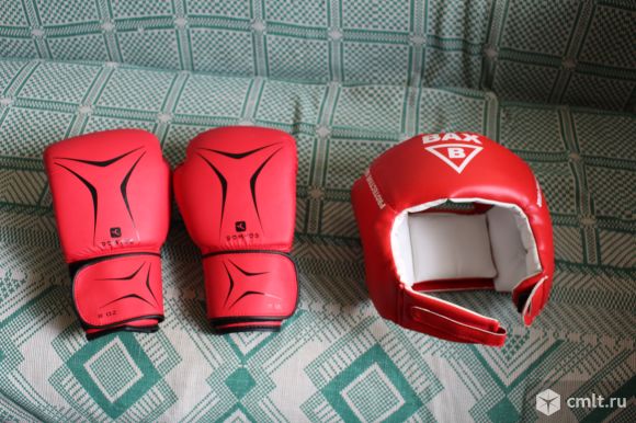 Продам боксёрские перчатки и шлем BAX.. Фото 1.