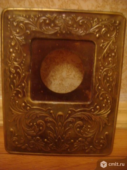 Панель рамка декоративная выключатель СССР ( латунь ). Фото 2.