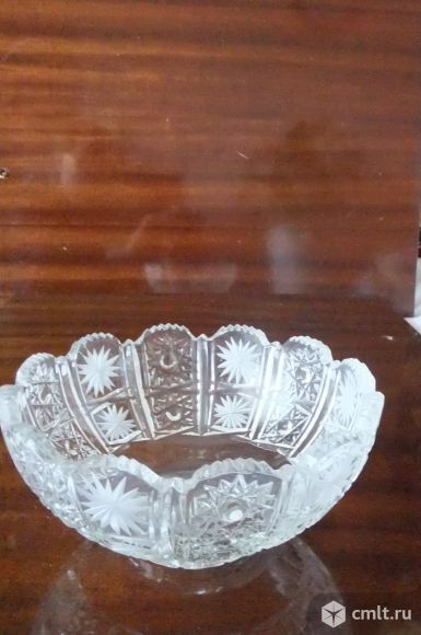 Салатница хрустальная. Фото 1.