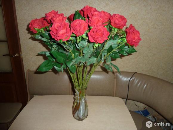 Искусственные цветы розы. Фото 1.