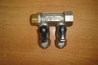 Коллектор латунный Frap 3/4" с запорной арматурой