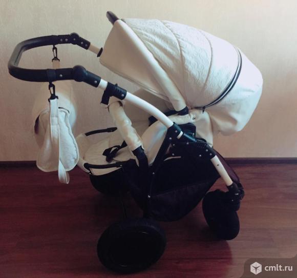 Коляска Slaro Indigo 2 в 1 эко белая. Фото 7.