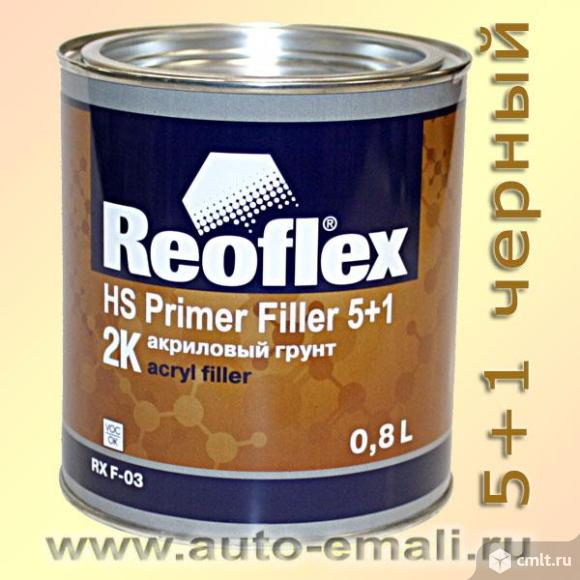 Грунт-наполнитель 2К reoflex 5+1 (0,8л) черный. Фото 1.