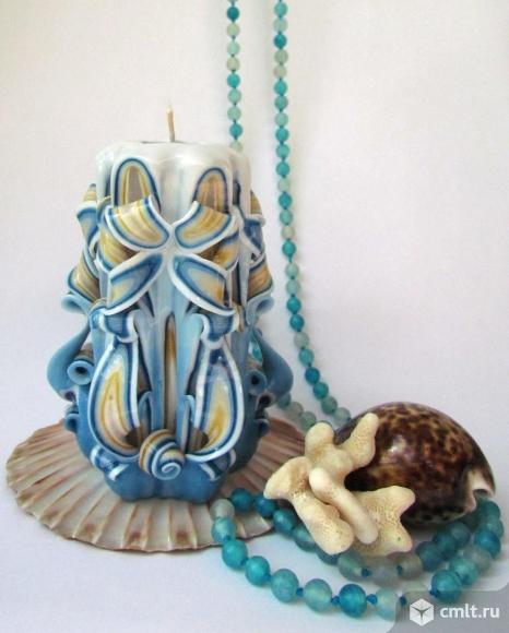 Резные свечи ручной работы "Колибри". Фото 1.