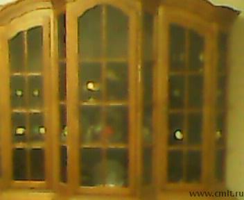 Буфет (горка), 3 секции, с ящиками, стеклянными дверцами. Фото 5.