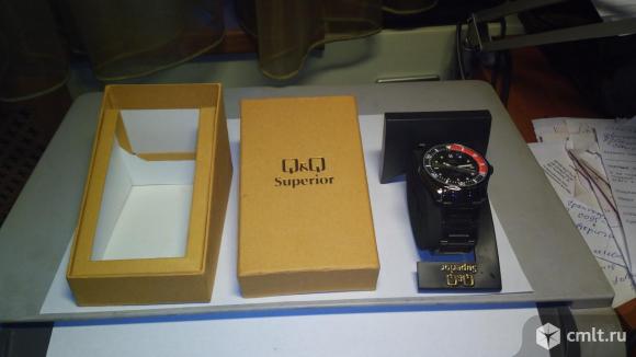 Мужские стильные часы Q&Q Q746J412Y RUSв упаковке.. Фото 4.