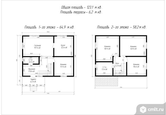 Дом 120,3 кв.м. Фото 6.